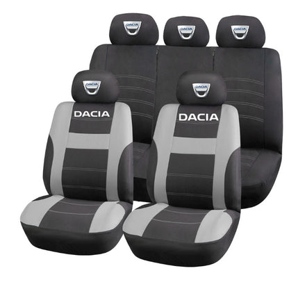 Set Huse Scaune Universale HLX2 Compatibile cu Dacia – Negru/Gri