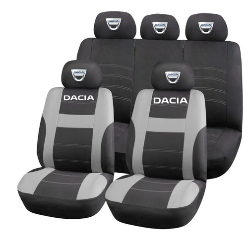Set Huse Scaune Universale HLX2 Compatibile cu Dacia – Negru/Gri