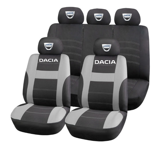 Set Huse Scaune Universale HLX2 Compatibile cu Dacia – Negru/Gri