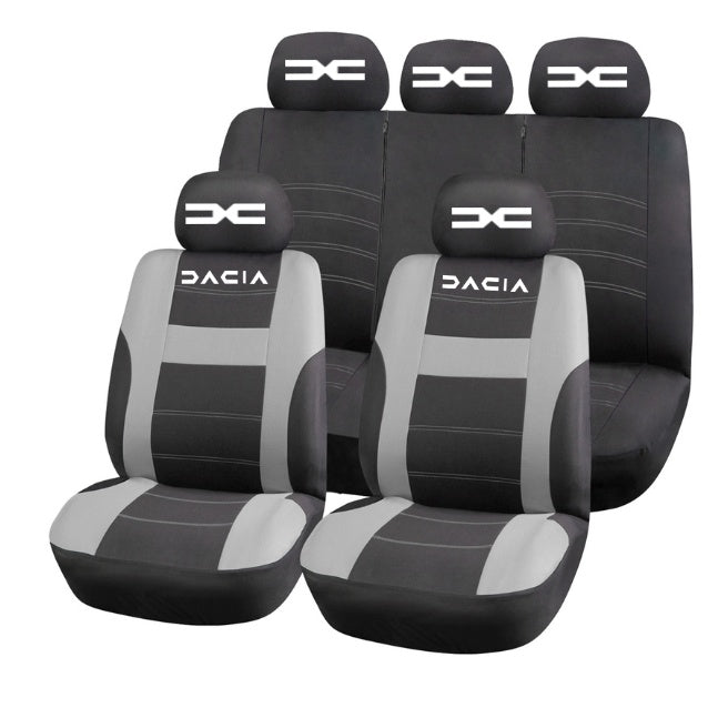 Set Huse Scaune Universale HLX2 Compatibile cu Dacia Nou – Negru/Gri
