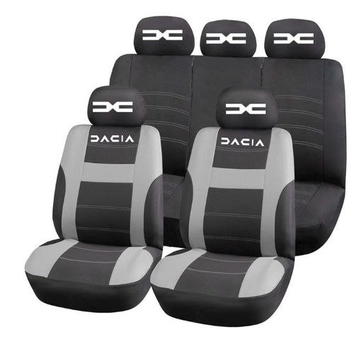 Set Huse Scaune Universale HLX2 Compatibile cu Dacia Nou – Negru/Gri