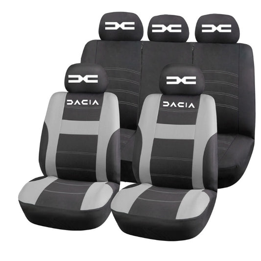 Set Huse Scaune Universale HLX2 Compatibile cu Dacia Nou – Negru/Gri