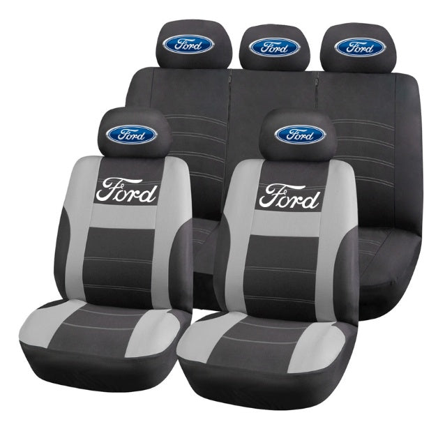 Set Huse Scaune Universale HLX2 Compatibile cu Ford – Negru/Gri