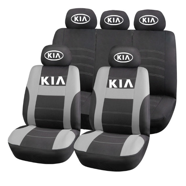 Set Huse Scaune Universale HLX2 Compatibile cu Kia – Negru/Gri