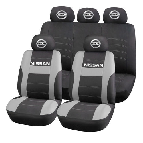 Set Huse Scaune Universale HLX2 Compatibile cu Nissan – Negru/Gri