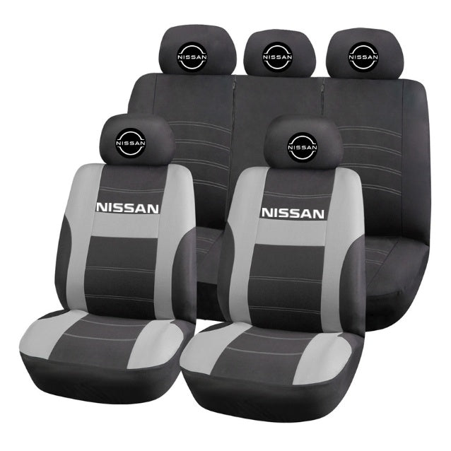 Set Huse Scaune Universale HLX2 Compatibile cu Nissan NOU – Negru/Gri