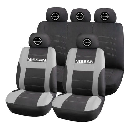 Set Huse Scaune Universale HLX2 Compatibile cu Nissan NOU – Negru/Gri