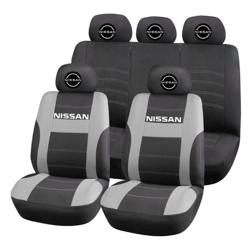 Set Huse Scaune Universale HLX2 Compatibile cu Nissan NOU – Negru/Gri