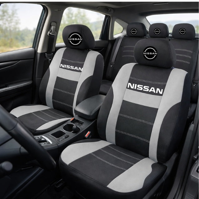 Set Huse Scaune Universale HLX2 Compatibile cu Nissan NOU – Negru/Gri