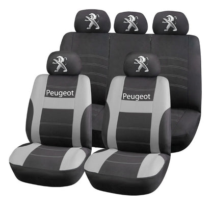 Set Huse Scaune Universale HLX2 Compatibile cu Peugeot – Negru/Gri