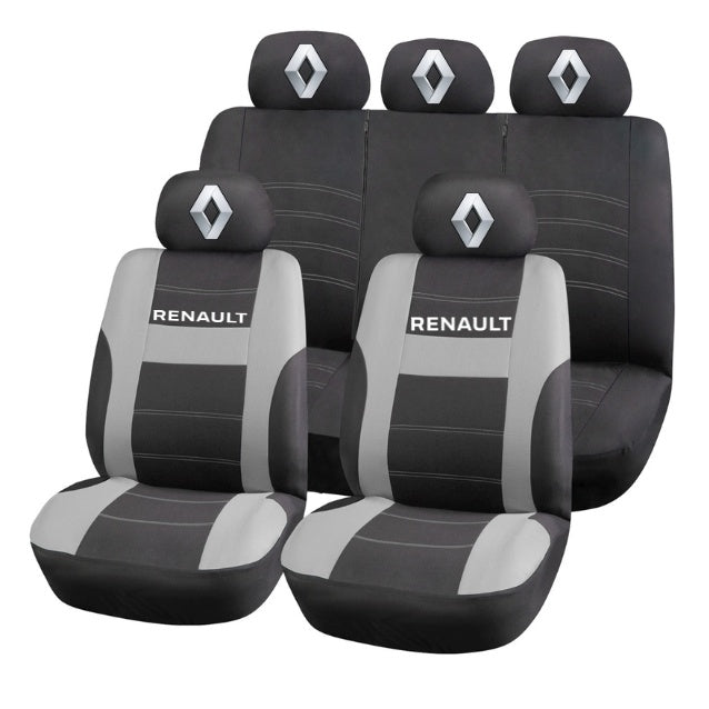 Set Huse Scaune Universale HLX2 Compatibile cu Renault – Negru/Gri