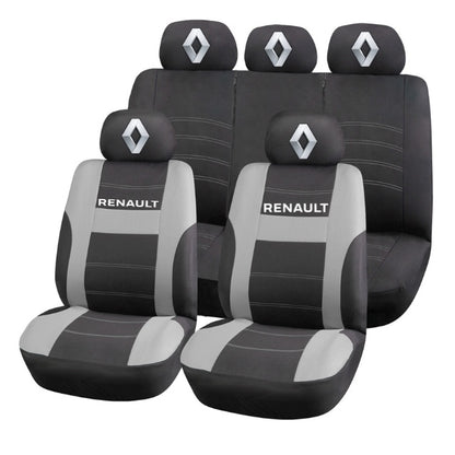 Set Huse Scaune Universale HLX2 Compatibile cu Renault – Negru/Gri