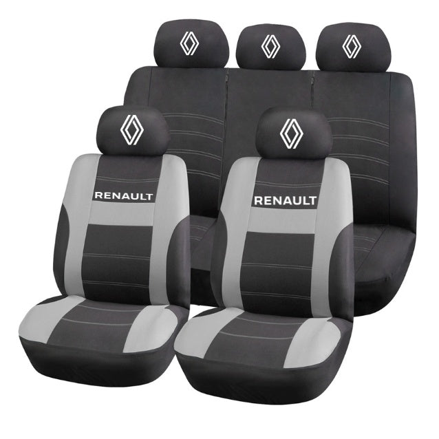 Set Huse Scaune Universale HLX2 Compatibile cu Renault Nou – Negru/Gri
