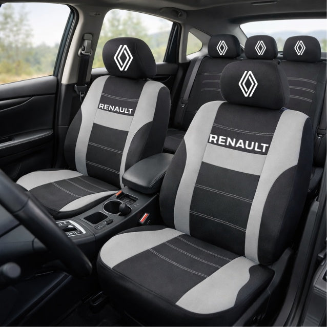 Set Huse Scaune Universale HLX2 Compatibile cu Renault Nou – Negru/Gri