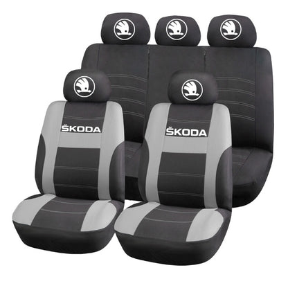 Set Huse Scaune Universale HLX2 Compatibile cu Skoda NOU – Negru/Gri