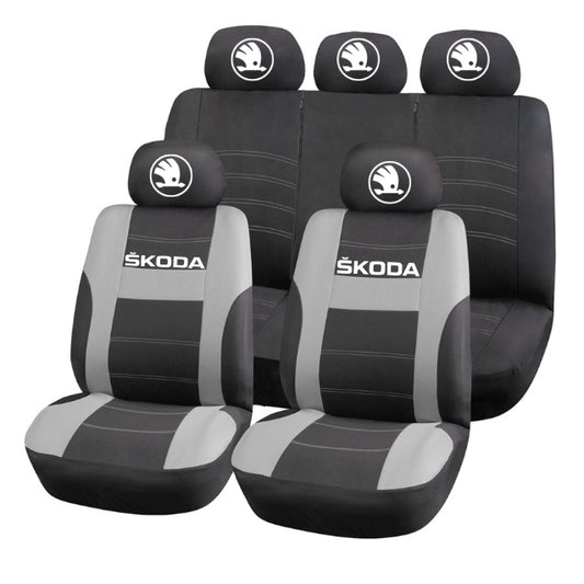 Set Huse Scaune Universale HLX2 Compatibile cu Skoda NOU – Negru/Gri