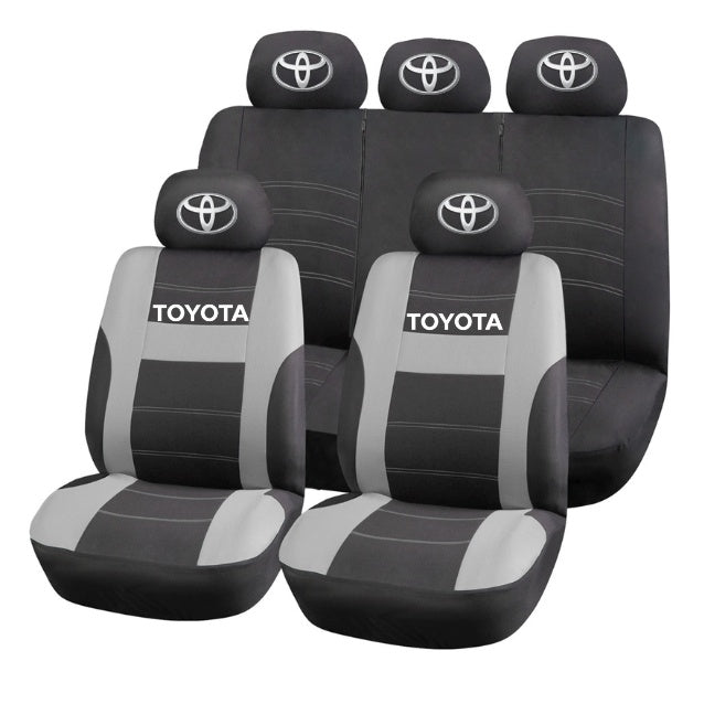 Set Huse Scaune Universale HLX2 Compatibile cu Toyota – Negru/Gri