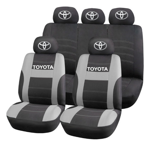 Set Huse Scaune Universale HLX2 Compatibile cu Toyota – Negru/Gri
