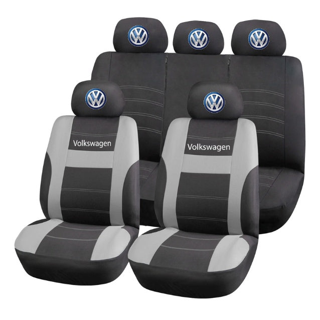 Set Huse Scaune Universale HLX2 Compatibile cu Volkseagen – Negru/Gri