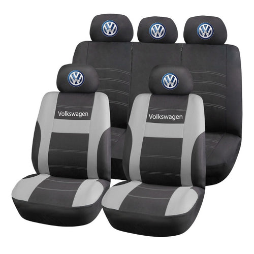 Set Huse Scaune Universale HLX2 Compatibile cu Volkseagen – Negru/Gri