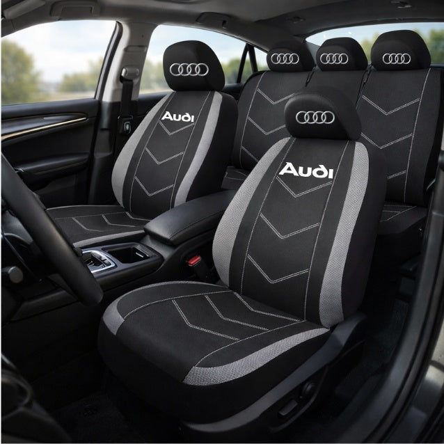 Set Huse Scaune Universale HLX3 Compatibile cu Audi – Negru/Gri