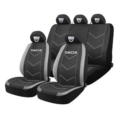 Set Huse Scaune Universale HLX3 Compatibile cu Dacia – Negru/Gri