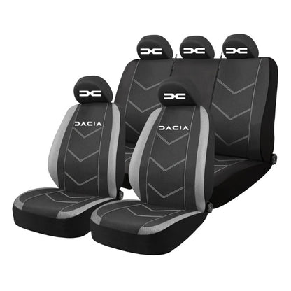 Set Huse Scaune Universale HLX3 Compatibile cu Dacia Nou – Negru/Gri
