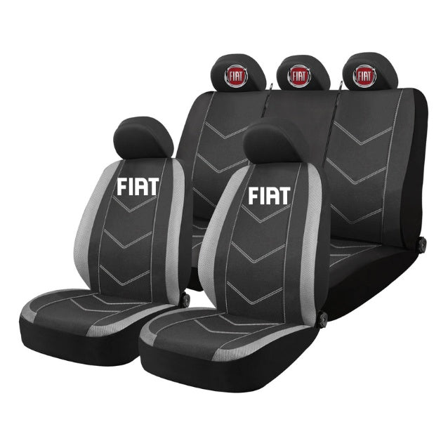 Set Huse Scaune Universale HLX3 Compatibile cu Fiat – Negru/Gri