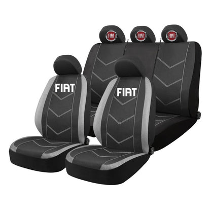 Set Huse Scaune Universale HLX3 Compatibile cu Fiat – Negru/Gri