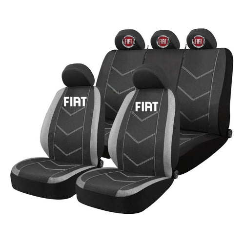 Set Huse Scaune Universale HLX3 Compatibile cu Fiat – Negru/Gri
