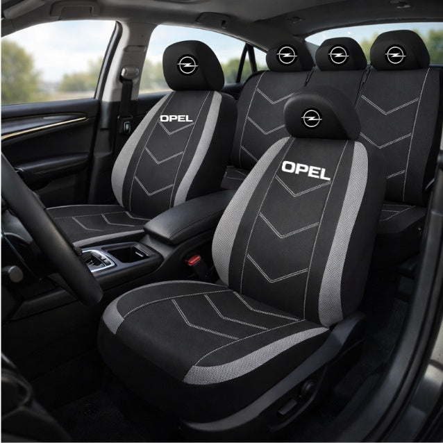 Set Huse Scaune Universale HLX3 Compatibile cu Opel – Negru/Gri