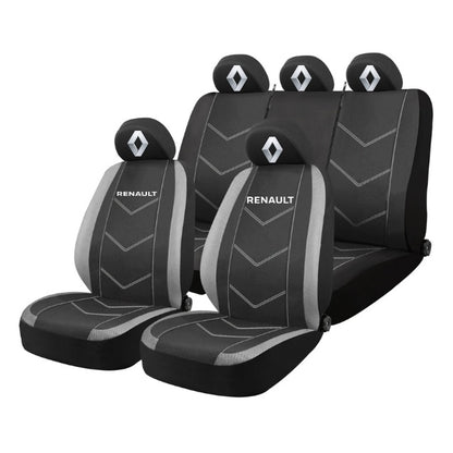 Set Huse Scaune Universale HLX3 Compatibile cu Renault – Negru/Gri