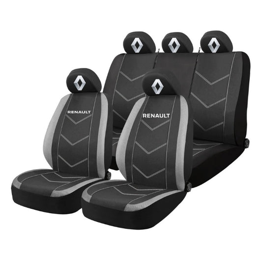 Set Huse Scaune Universale HLX3 Compatibile cu Renault – Negru/Gri
