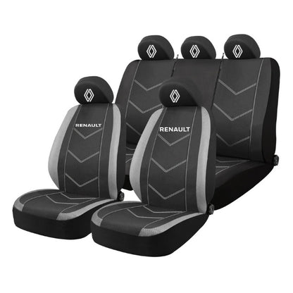 Set Huse Scaune Universale HLX3 Compatibile cu Renault Nou – Negru/Gri
