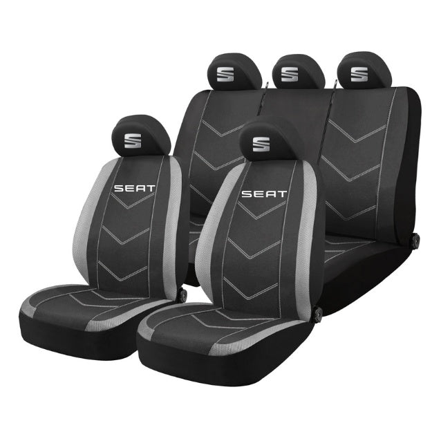 Set Huse Scaune Universale HLX3 Compatibile cu Seat – Negru/Gri