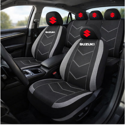 Set Huse Scaune Universale HLX3 Compatibile cu Suzuki – Negru/Gri