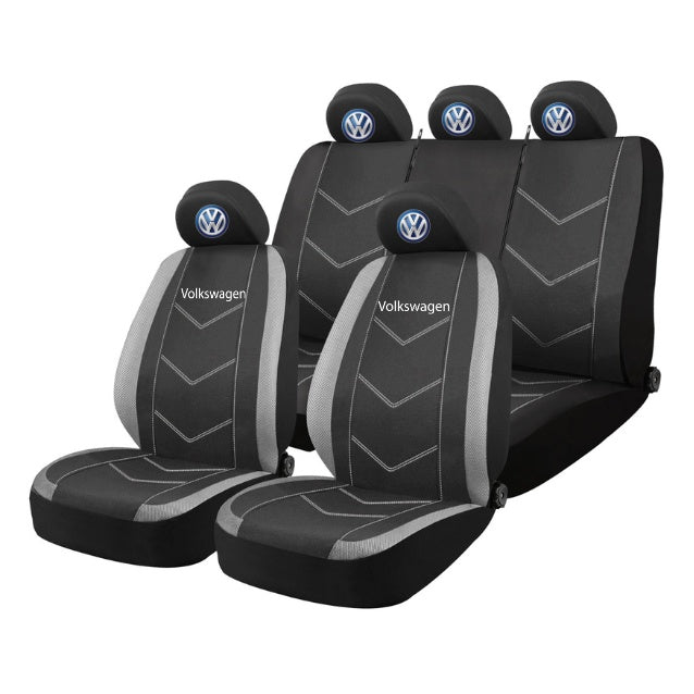 Set Huse Scaune Universale HLX3 Compatibile cu Volkseagen – Negru/Gri