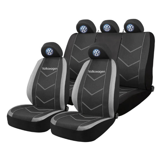 Set Huse Scaune Universale HLX3 Compatibile cu Volkseagen – Negru/Gri