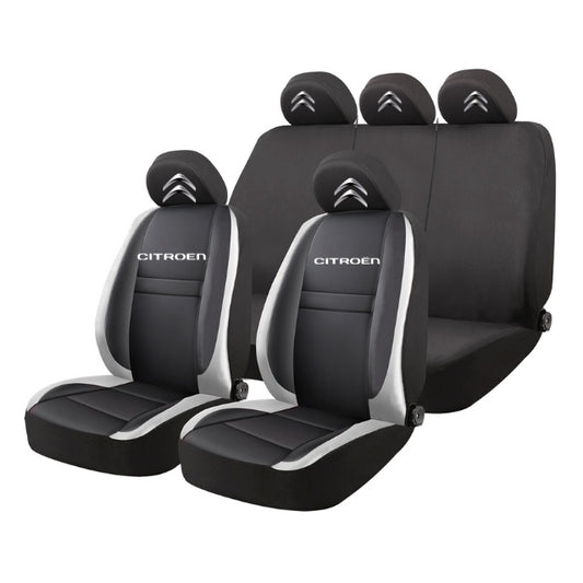 Set Huse Scaune Universale HLX4 Compatibile cu Citroen – Negru/Gri
