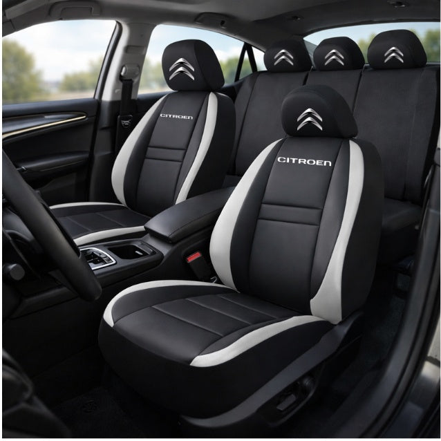 Set Huse Scaune Universale HLX4 Compatibile cu Citroen – Negru/Gri