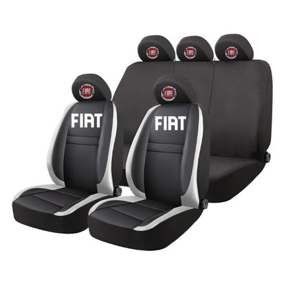 Set Huse Scaune Universale HLX4 Compatibile cu Fiat – Negru/Gri