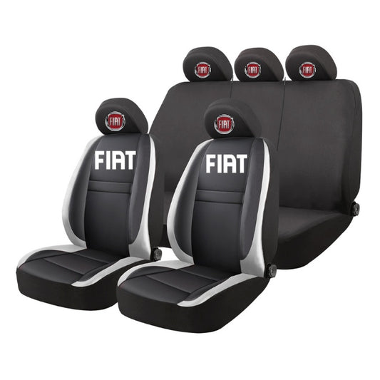 Set Huse Scaune Universale HLX4 Compatibile cu Fiat – Negru/Gri
