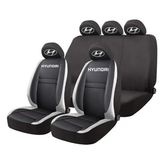 Set Huse Scaune Universale HLX4 Compatibile cu Hyundai – Negru/Gri