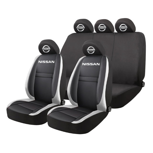 Set Huse Scaune Universale HLX4 Compatibile cu Nissan – Negru/Gri