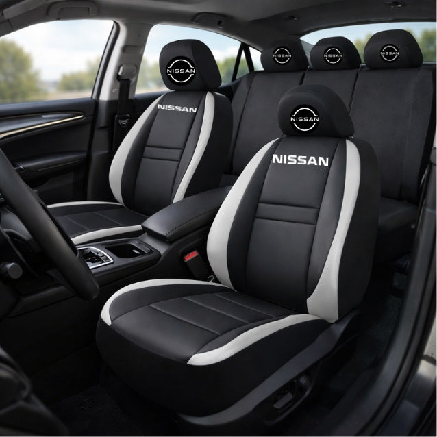 Set Huse Scaune Universale HLX4 Compatibile cu Nissan NOU – Negru/Gri
