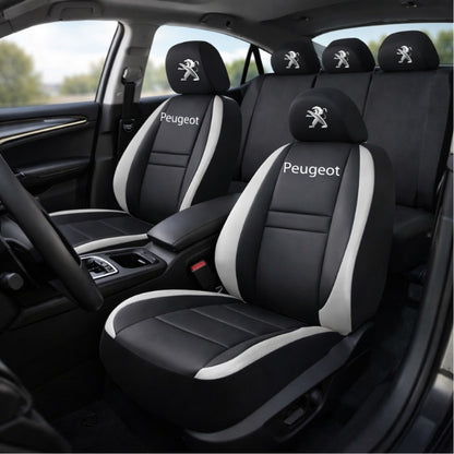 Set Huse Scaune Universale HLX4 Compatibile cu Peugeot – Negru/Gri