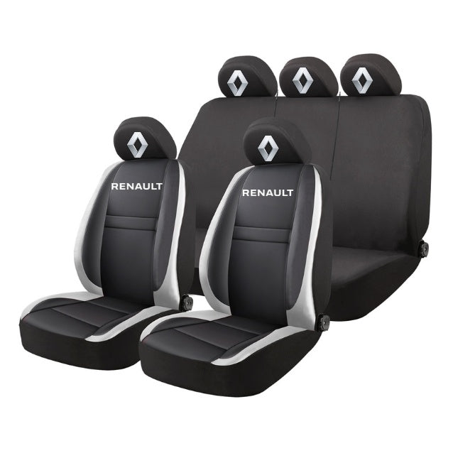 Set Huse Scaune Universale HLX4 Compatibile cu Renault – Negru/Gri