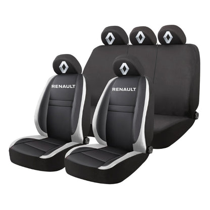 Set Huse Scaune Universale HLX4 Compatibile cu Renault – Negru/Gri