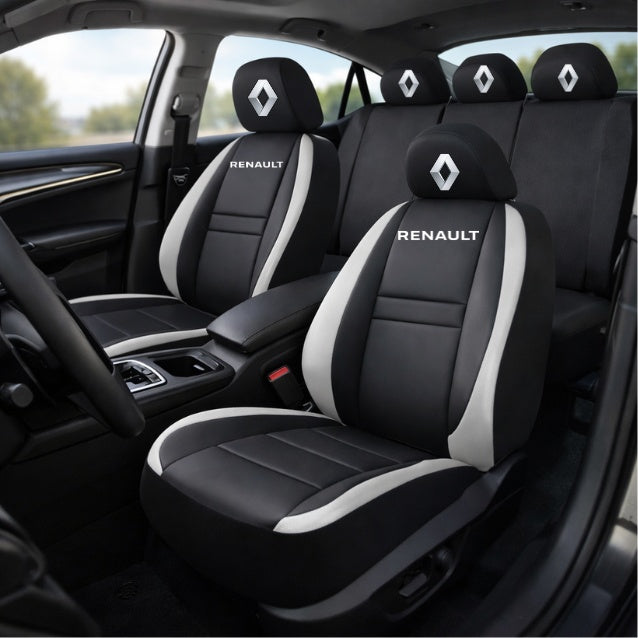 Set Huse Scaune Universale HLX4 Compatibile cu Renault – Negru/Gri