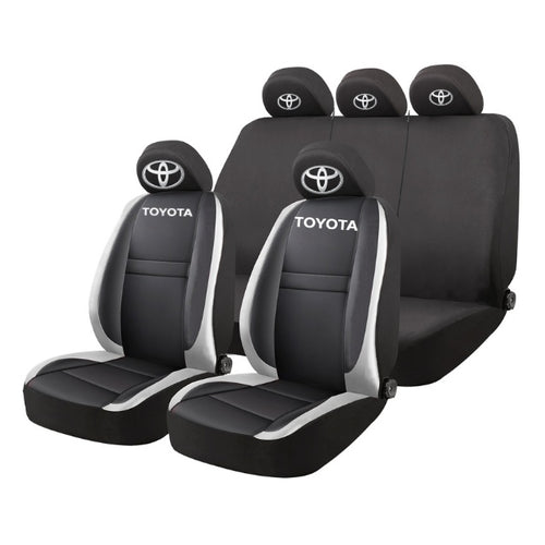 Set Huse Scaune Universale HLX4 Compatibile cu Toyota – Negru/Gri
